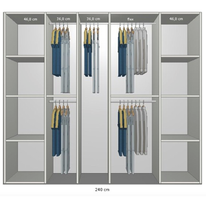 Møbler fra bredde 220 cm til 240 cm Model B